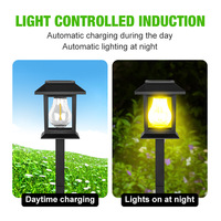 Lampe à filament solaire au tungstène IP54 étanche pour jardin extérieur avec prise de terre