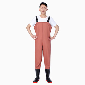 Pantaloni <span class=keywords><strong>da</strong></span> Caccia Impermeabili e Traspiranti in PVC OEM/ODM per <span class=keywords><strong>Pesca</strong></span> con Comodi <span class=keywords><strong>Stivali</strong></span> a Petto e Suola Chiodata - Product Image 2