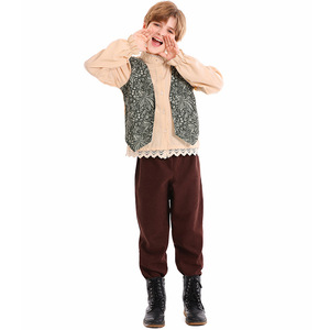 BAIGE Vêtements <span class=keywords><strong>de</strong></span> bière allemande rétro pour hommes pour Halloween Festival culturel traditionnel <span class=keywords><strong>Tenue</strong></span> <span class=keywords><strong>de</strong></span> performance artistique pour enfants sur le campus - Product Image 5
