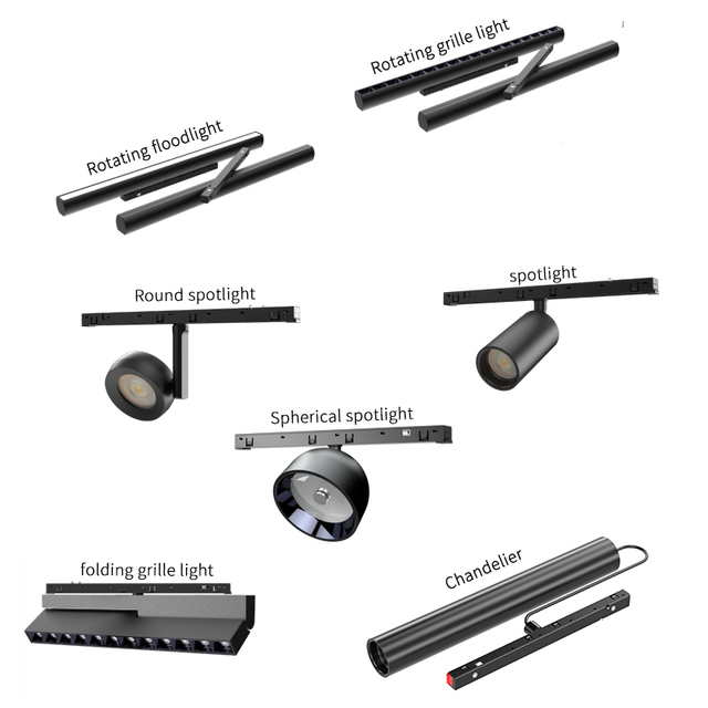 Smart Magnetic Track Lights System 11mm DC48V COB LED Commercial Use