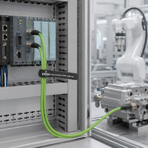 Câble Ethernet industriel M8 4 broches D-Code mâle-mâle Profinet EtherCAT 3m, haute flexibilité, blindé TPU pour PLC et robotique - Product Image 3