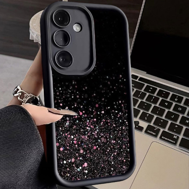 Sparkling Star Sakura Design Mobile Phone Case for Samsung Galaxy S26 S25 S24 Ultra A07 A17 A16 A56 Cover for Women Lady Girls