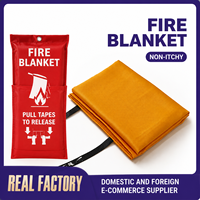 Couverture anti-feu en fibre de verre avec revêtement en silicone double face, anti-rayures, couverture de sécurité incendie d'urgence, plusieurs tailles disponibles
