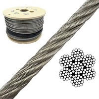 Câble de garde-corps en acier inoxydable à prix abordable, câble métallique torsadé en acier inoxydable de 1/8 po