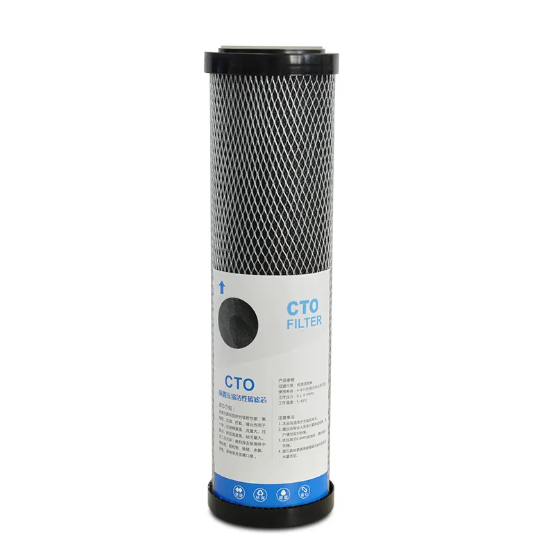 10 "CTO filtre kartuşu belediye musluk suyu 10 inç aktif karbon su yedek filtre kartuşları ev kullanımı için