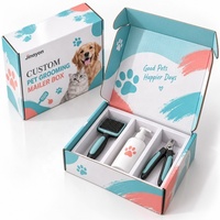 Boîte d'expédition personnalisée en carton ondulé E pour le toilettage des animaux, emballage en papier imprimé