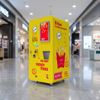 Distributeur automatique de frites 24h/24 sans surveillance, friteuse à pommes de terre en libre-service, station multi-emplacements pour centres commerciaux et sites touristiques, compatible SDK, ADA