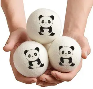 Boules de séchage en <span class=keywords><strong>laine</strong></span> de Nouvelle-Zélande 100% naturelles, lot de 6, taille XL, couleur personnalisée, feutre pour linge, décoration, certifié ROHS/ISO/TUV, OEM - Product Image 1