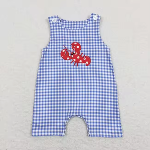 Ropa de Verano para Bebés Niños, Mamelucos sin Mangas con Bordado de Animales, Body Infantil a Cuadros, Ropa para Niños - Product Image 3