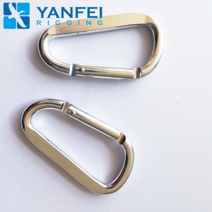 Mosquetón de Aleación de Aluminio 6061 <span class=keywords><strong>en</strong></span> Forma de <span class=keywords><strong>D</strong></span> de 8 cm (3 Pulgadas) para Actividades al Aire Libre y Promociones - Product Image 1