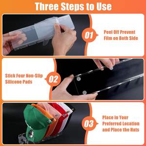 Expositor de Gorras Transparente en Forma de U, Organizador de Gorras de Béisbol con Clasificador para Exhibir las Gorras de tu Equipo Favorito - Product Image 4