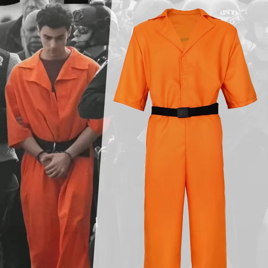 Prison Jumpsuit Orange Halloween Costume for Kids Adults