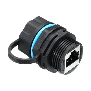 Coupleur de montage sur panneau RJ45, IP68 blindé industriel montage sur panneau cloison Ethernet <span class=keywords><strong>LAN</strong></span> Pass Through Connect pour CAT6 - Product Image 2
