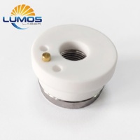 Cincin Keramik Laser Dia.21.4mm 3D M8 Bagian Penahan Nosel Tinggi 12.5mm Kompatibel dengan Basis Kepala Pemotong Laser Serat OSPRI