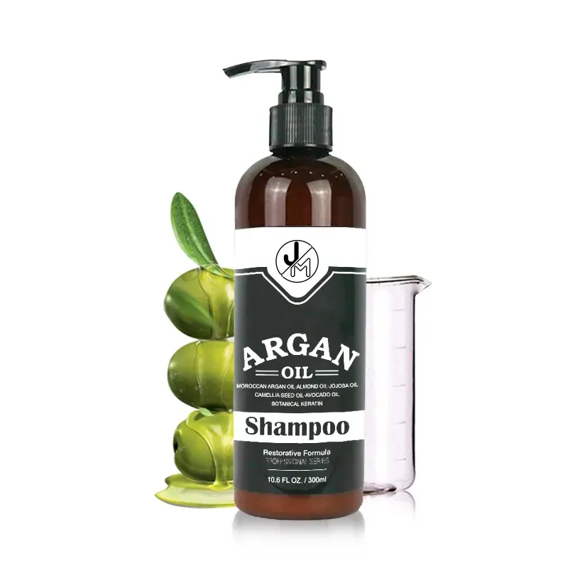 JMFREE Marque privée Shampooing à l'huile d'argan 100% Pure Vegan Bio Hydratant Rafraîchissant pour la croissance des cheveux