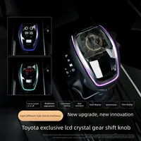 YINHI 2026 Pommeau de levier de vitesse LCD à cristaux dynamiques, lumière ambiante personnalisable, 8 thèmes, garantie 1 an, contrôlé par application pour voitures