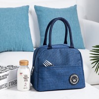 Sac à déjeuner moderne et minimaliste, best-seller, populaire, en aluminium épais, isotherme, grande capacité, boîte à bento en tissu Oxford, sac à main