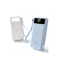 Batterie externe haute capacité 30000 mAh avec câble Type-C intégré, charge ultra-rapide 45W, lampe torche portable 20000 mAh avec écran pour iPhone