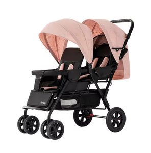 Carrito de Bebé Doble Plegable a Precio Económico, Cochecito de Lujo para Viajes, Carrito para 2 Niños - Product Image 4