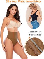 String gainant amincissant sans couture à taille haute avec soutien en forme d'arête de poisson pour un effet ventre plat et rehaussement des hanches, idéal pour les mariages, les soirées et les robes de cérémonie, avec effet sculptant discret