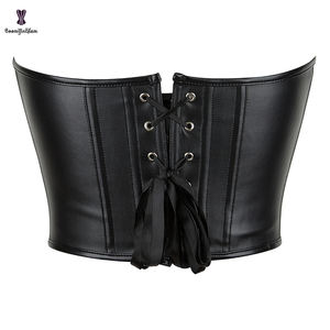 Corsetti Sexy De Mujer in pelle scollata senza schienale avvolti a fiori petto Fishbone Sexy Bustier corsetto Top Underbust corsetto - Product Image 6