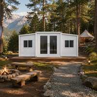 Maison modulaire extensible en conteneur de 20/40 pieds, villa résistante au vent, respirante, isolation thermique, design français, garantie de 5 ans