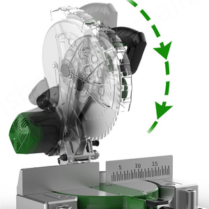 เครื่องเลื่อยวงเดือนไฟฟ้าแนวตั้ง 45 องศา ความแม่นยำสูง ขนาด 10 นิ้ว สำหรับงานไม้และโลหะ รุ่นใหม่ - Product Image 5