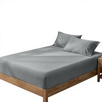 Taie d'oreiller 100 % fibre de bambou luxueuse, douce et respirante, anti-transpiration, fraîche et antibactérienne, drap-housse naturel pour la maison