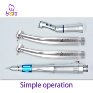 Kit de turbina de pieza de mano con botón pulsador Dental, turbina de aire LED de alta velocidad para dentista y herramientas de Odontología de contraángulo recto de baja velocidad - Product Image 3