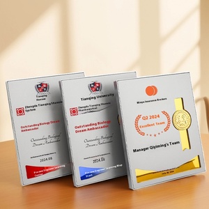 Placa de autorización de medalla personalizable Certificado de premio de Personal de equipo excepcional <span class=keywords><strong>Trofeos</strong></span> de conmemoración de jubilación de madera de honor - Product Image 5