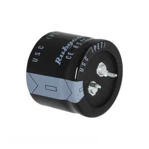 Manufacturer Channel CAP ALUM 220UF 20% 350V SNAP TH 350USC220MEFCSN30X25 Through Hole 220 uF Capacitor - Product Image 1