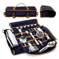 Barman Simple Épaule Toile Cocktail Shaker Kit Bar Outils Barman Ustensile Sac De Rangement
