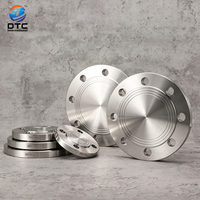 Bride aveugle en acier inoxydable PN16 DN25 DN32 DN50 DN65 304/316L RF, plaque aveugle forgée pour pipeline, DTC Company FL-PN16-011