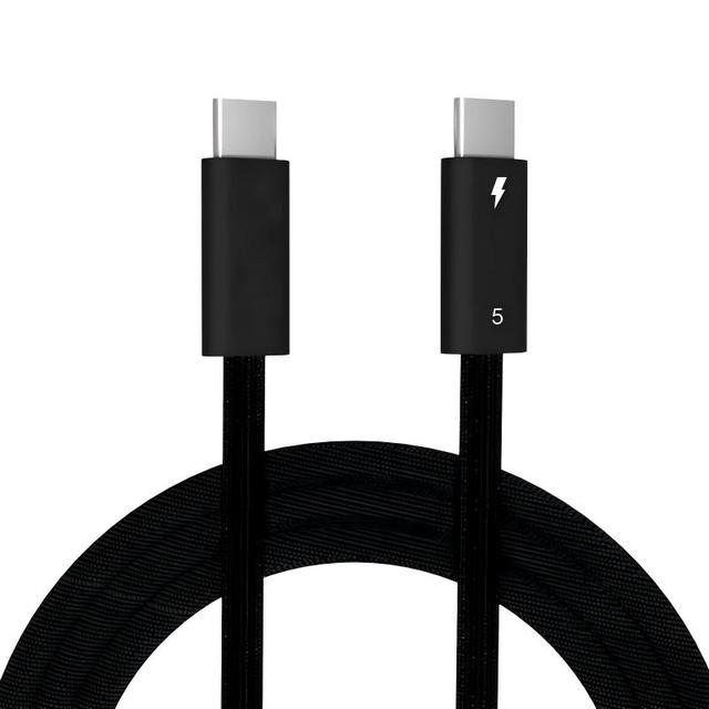 Thunderbolt 5 Braided Cable, 240W PD Fast Charging, 120Gbps High Speed Data Transfer, 16K30Hz UHD Video Output