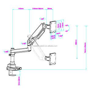 2025 nuevo Heavy-Duty Single Ultra Wide Gaming Hub negro rojo colorido <span class=keywords><strong>Monitor</strong></span> soporte de montaje 17-42 <span class=keywords><strong>pulgadas</strong></span> para monitores de juegos - Product Image 2