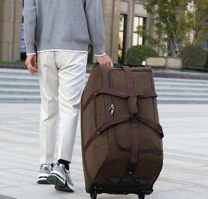 High Quality Large Quality Wheeled Luggage <b>Bag</b> Durable <b>Tote</b> <b>Bag</b> with Shoulder Strap for Air Travel Rolling Duffel - Product Image 2
