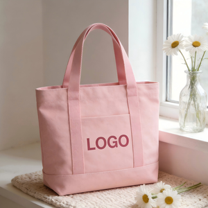 Sac fourre-tout en toile de coton avec sangle sérigraphiée, sac de courses en toile de coton recyclé avec logo personnalisé pour le quotidien - Product Image 1