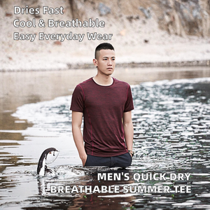 Camiseta Casual de Verano para Hombre al por Mayor, Transpirable, de Secado Rápido, 200 Gramos, Algodón/Fibra de Bambú, Bordado, Impresión de Silicona, Manga Corta - Product Image 2