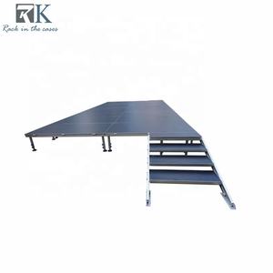 Equipo de Escenario Portátil de Madera Contrachapada para Conciertos y Eventos, Plataforma de Escenario de 4x4 pies y 4x8 pies de Rápida Instalación para Espectáculos - Product Image 5