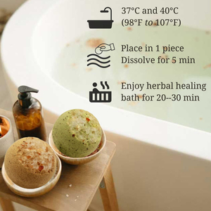Wholesale Custom 6 Pack Tibetan Herbal Formula Essential <strong>Oil</strong> Herbal Bath Bombs Set - Product Image 4