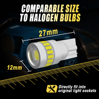 Bombilla LED T10 3014 3030 con Chip y Lente, Sin Polaridad, W5W 194 168 Canbus, para Luz de Estacionamiento y Reversa, Nueva, 18SMD, 10-30V, para Matrícula