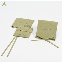Sac d'emballage de bijoux de luxe Auralux avec logo personnalisé Pochette à bijoux en microfibre