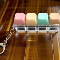 Porte-clés Fidget LED avec impression UV personnalisée, design de touches de clavier Anime, jouet anti-stress à clic pour clavier
