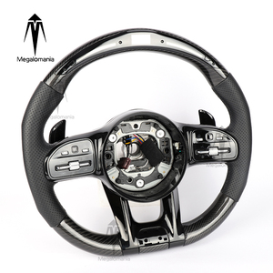 Volant en fibre de carbone avec éclairage LED compatible avec Mercedes Benz E63 S63 <span class=keywords><strong>AMG</strong></span> GLB GLA GLC <span class=keywords><strong>CL</strong></span> GL CLS CLA W220 W221 W222 W204 W205 W213 W212 - Product Image 6