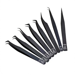 แหนบสำหรับต่อขนตามืออาชีพแหนบแบบโค้งแบบคลาสสิก90องศาปลายแหลมขนาดใหญ่ - Product Image 1