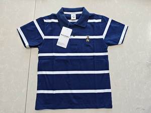 <span class=keywords><strong>Camicia</strong></span> di Polo per bambini di grandi dimensioni su misura per bambini maglietta estiva in cotone <span class=keywords><strong>a</strong></span> <span class=keywords><strong>maniche</strong></span> <span class=keywords><strong>corte</strong></span> con risvolto <span class=keywords><strong>a</strong></span> strisce su misura - Product Image 4