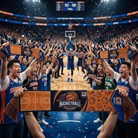Écharpe de supporter de club de basketball personnalisée, drapeau triangulaire, bannière imprimée haute définition en polyester, accessoires pour supporters de stade