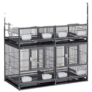 Les grandes cages d'élevage de perroquets multicouches en métal direct d'usine avec isolation jumelée par roues peuvent être déplacées Type de fermeture à bouton - Product Image 5