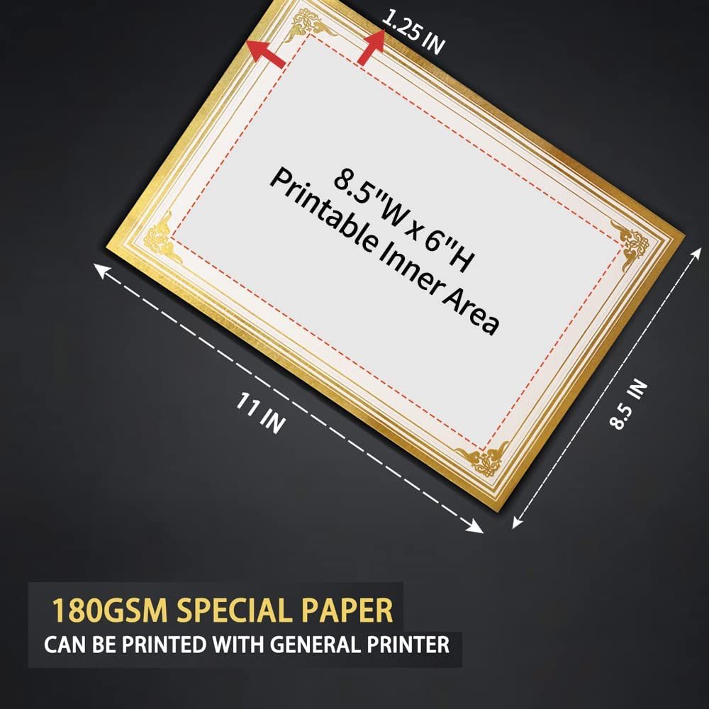 Certificat Papier Winner - Lot De 50 Feuilles DIN A4 190g/m² Pour Diplômes Et Certificats