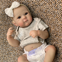 Poupée bébé réaliste en vinyle de 18 pouces, faite à la main, anatomiquement correcte, jouet pour bébé, poupée reborn réaliste, cadeau d'anniversaire ou de Noël